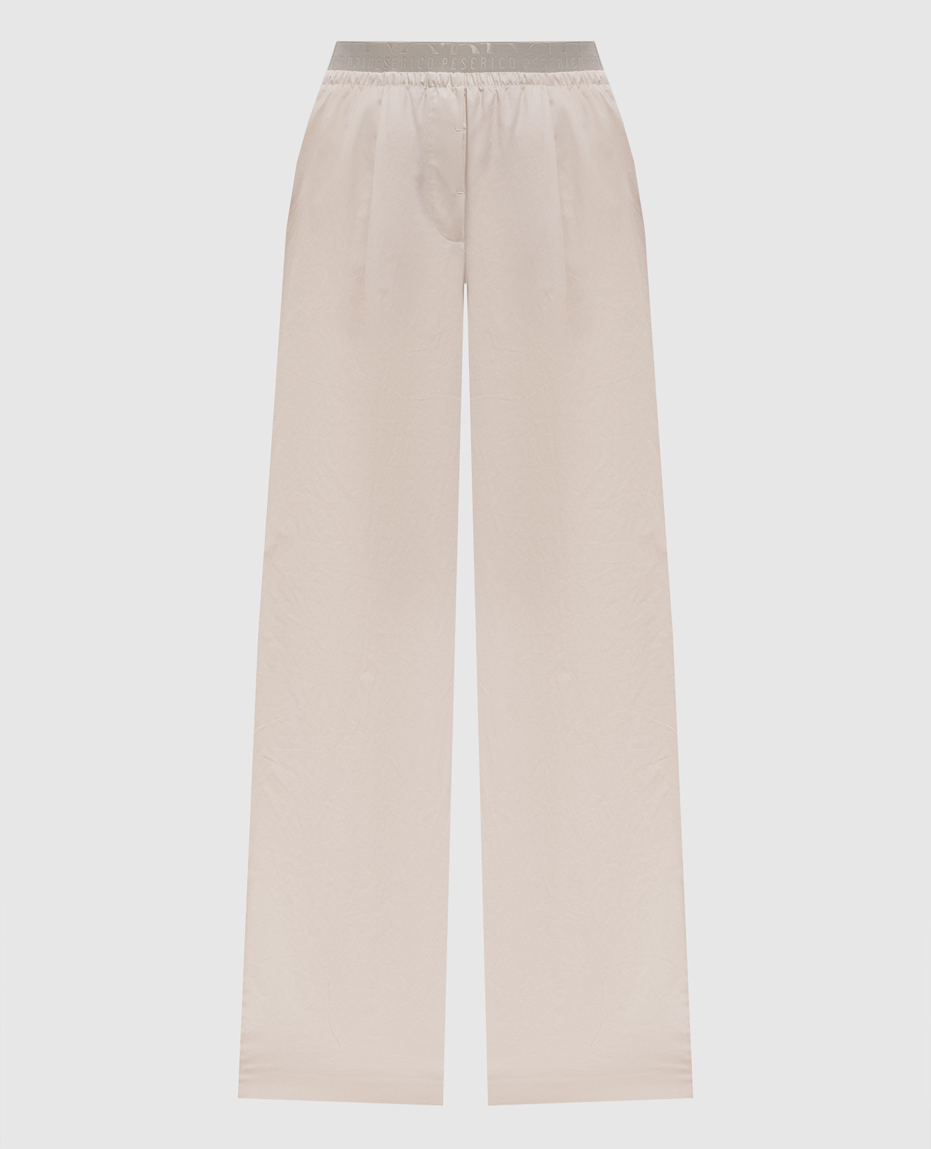 Beige pants with logo