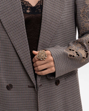 CelesteG Golden ring with beads 2071