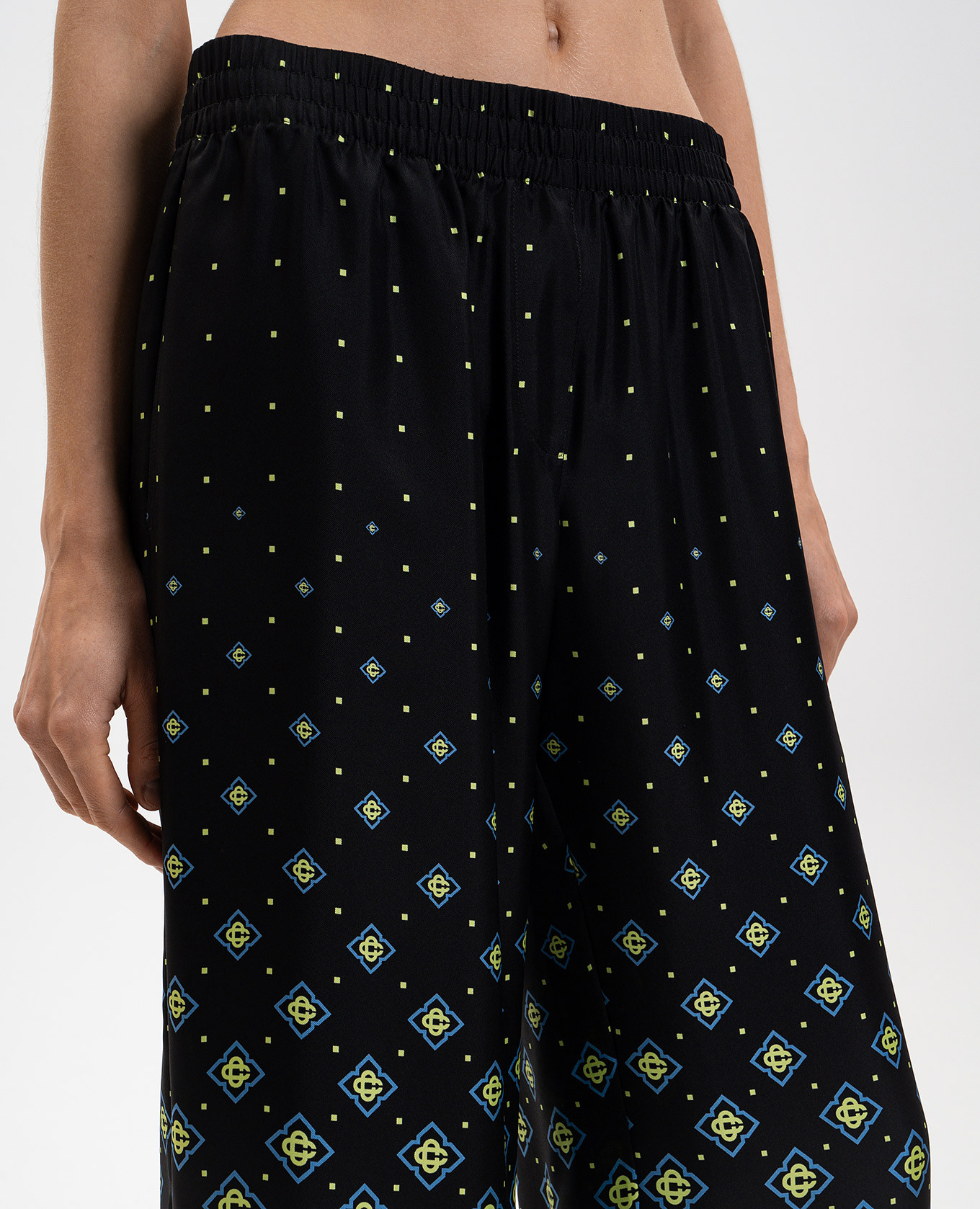 

Black Degrade Monogram Silk Pants Casablanca