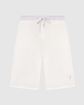 Brunello Cucinelli White shorts with embroidery MM8263389G