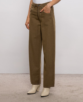 UMA WANG Khaki pants with wool UP3036