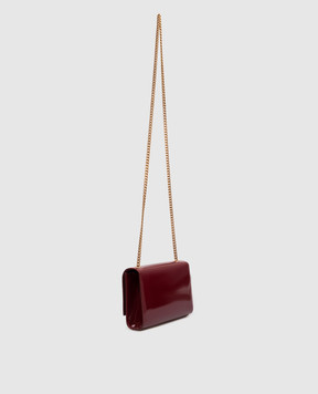 Saint Laurent Kate burgundy patent leather bag 469390B870W