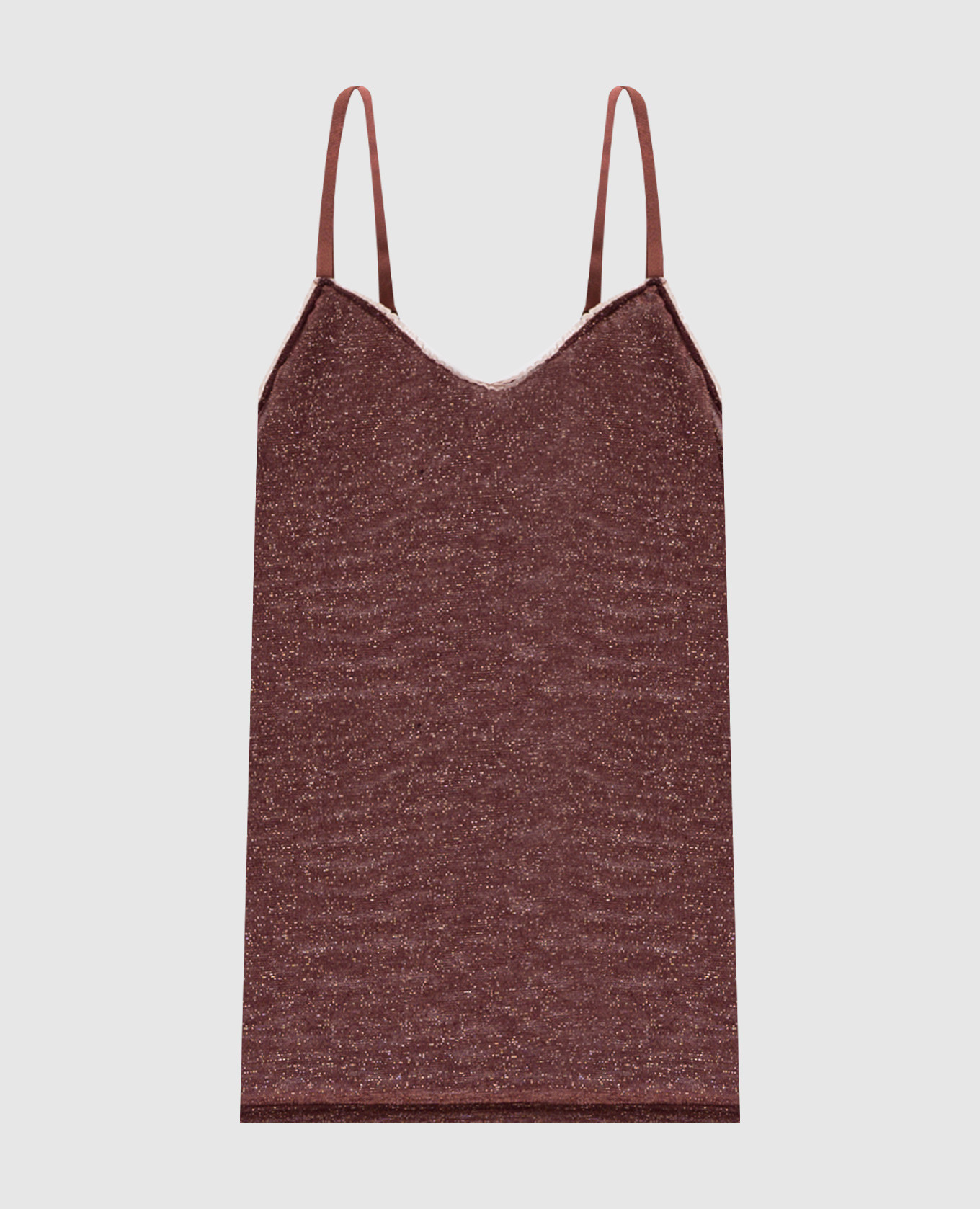 AIRELLE brown top with lurex