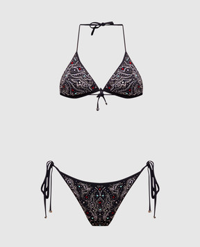 Venuja Black Texano swimsuit with crystals BI002A