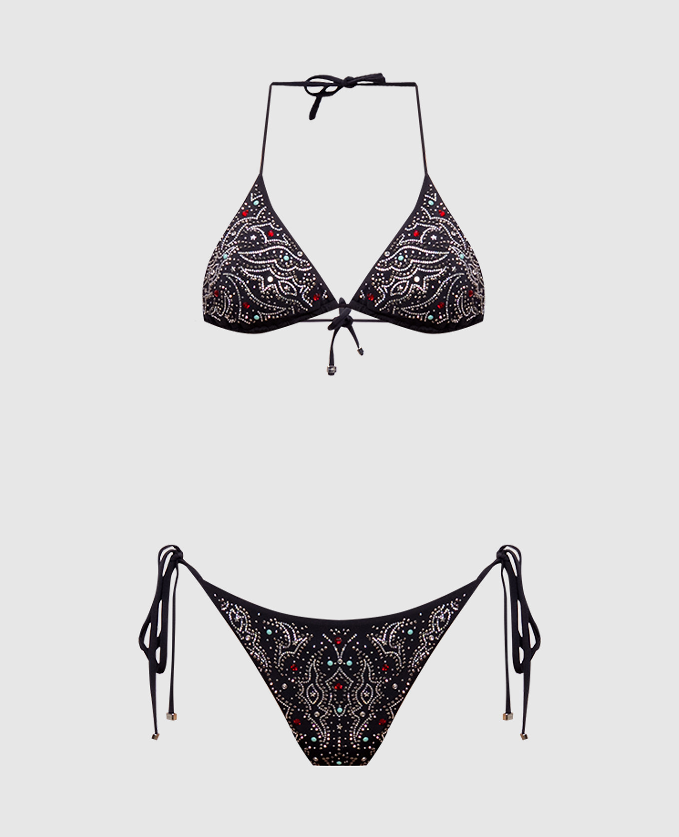 Black Texano swimsuit with crystals