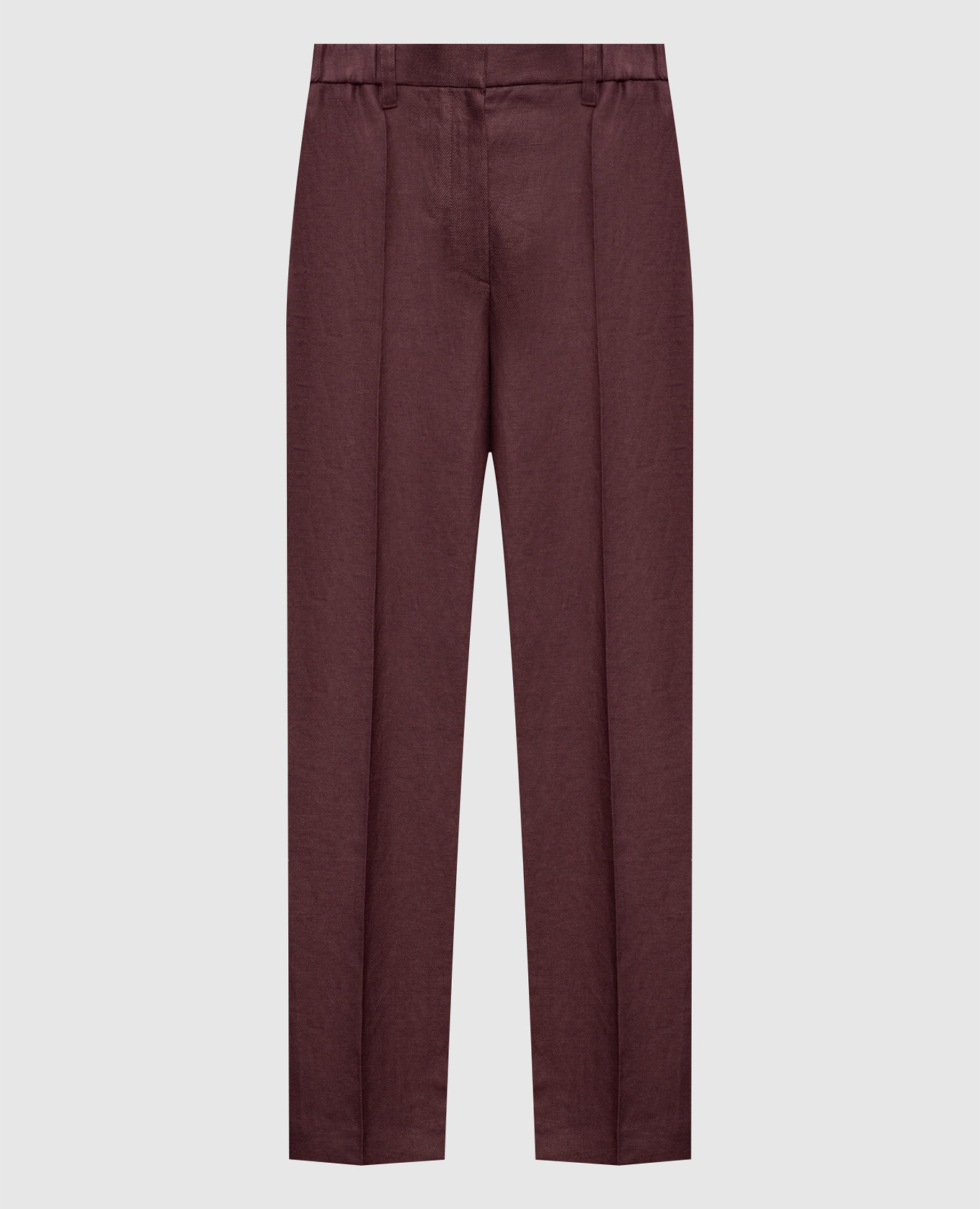 

Burgundy linen pants Brunello Cucinelli