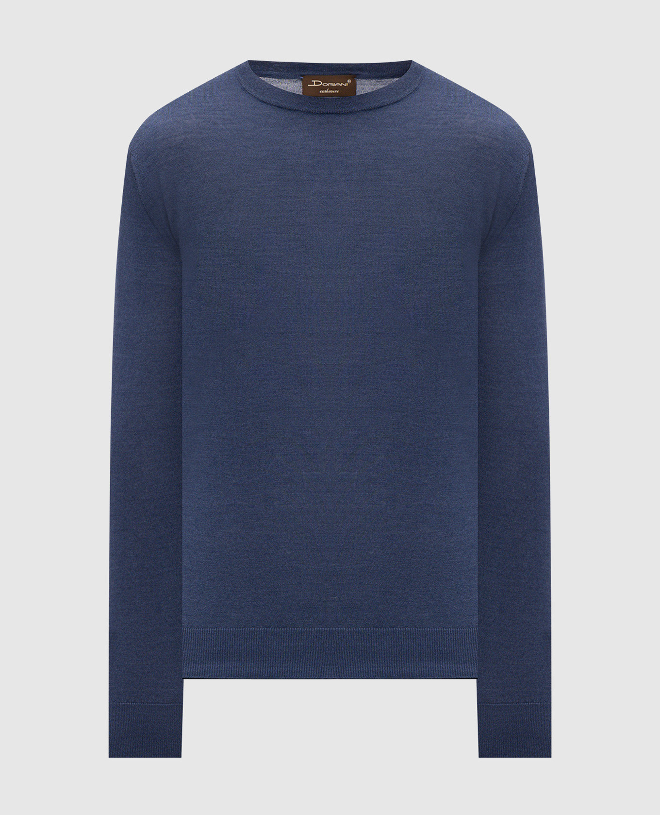Blue wool, silk and cashmere jumper