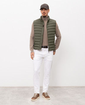 MooRER CALAF khaki quilted down vest CALAFS3
