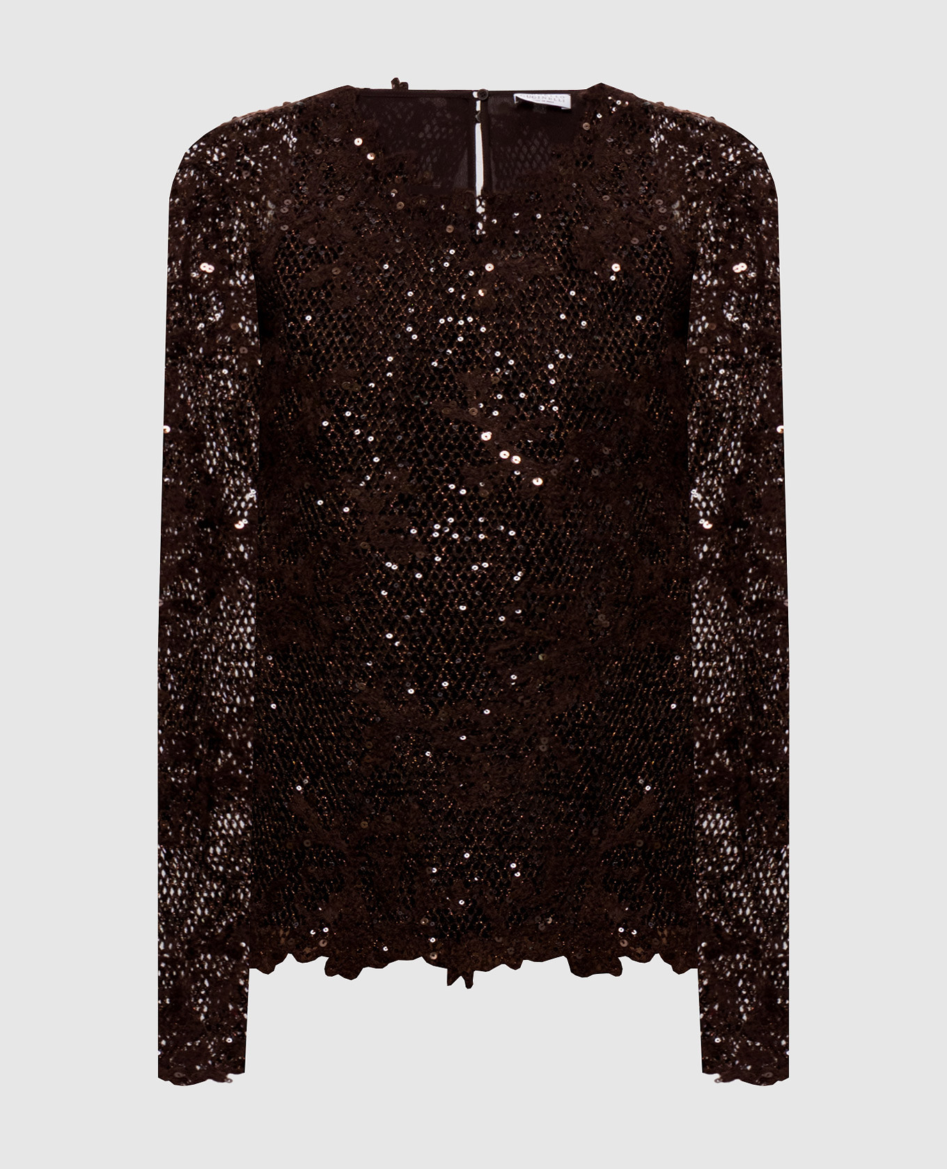 Brown openwork jumper