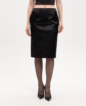 Saint Laurent Cassandre black pencil skirt 863981Y1K44