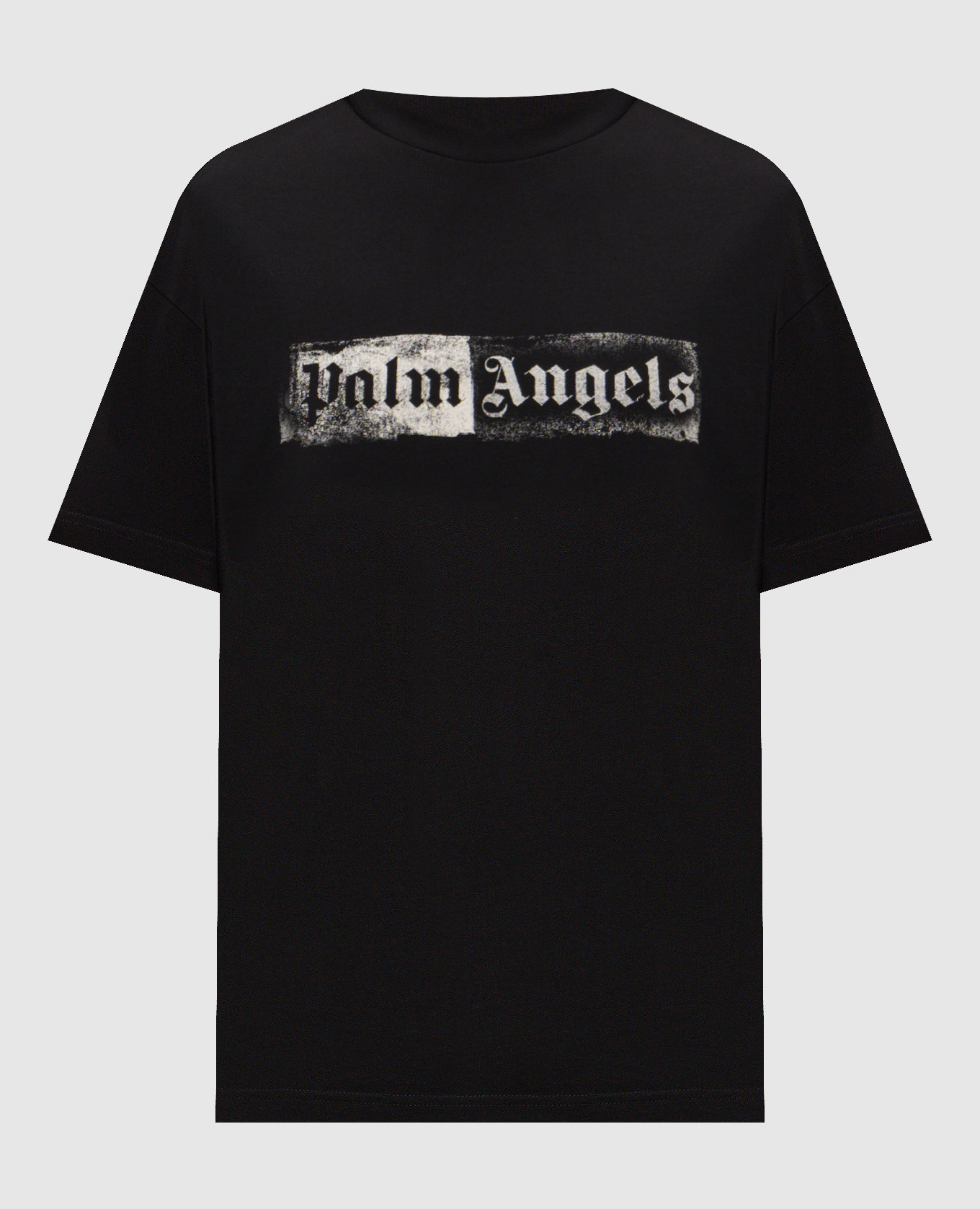 Black T-shirt with branded logo print