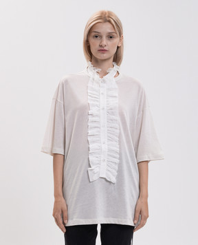 Ann Demeulemeester Idun ivory collared T-shirt B0014674FA206