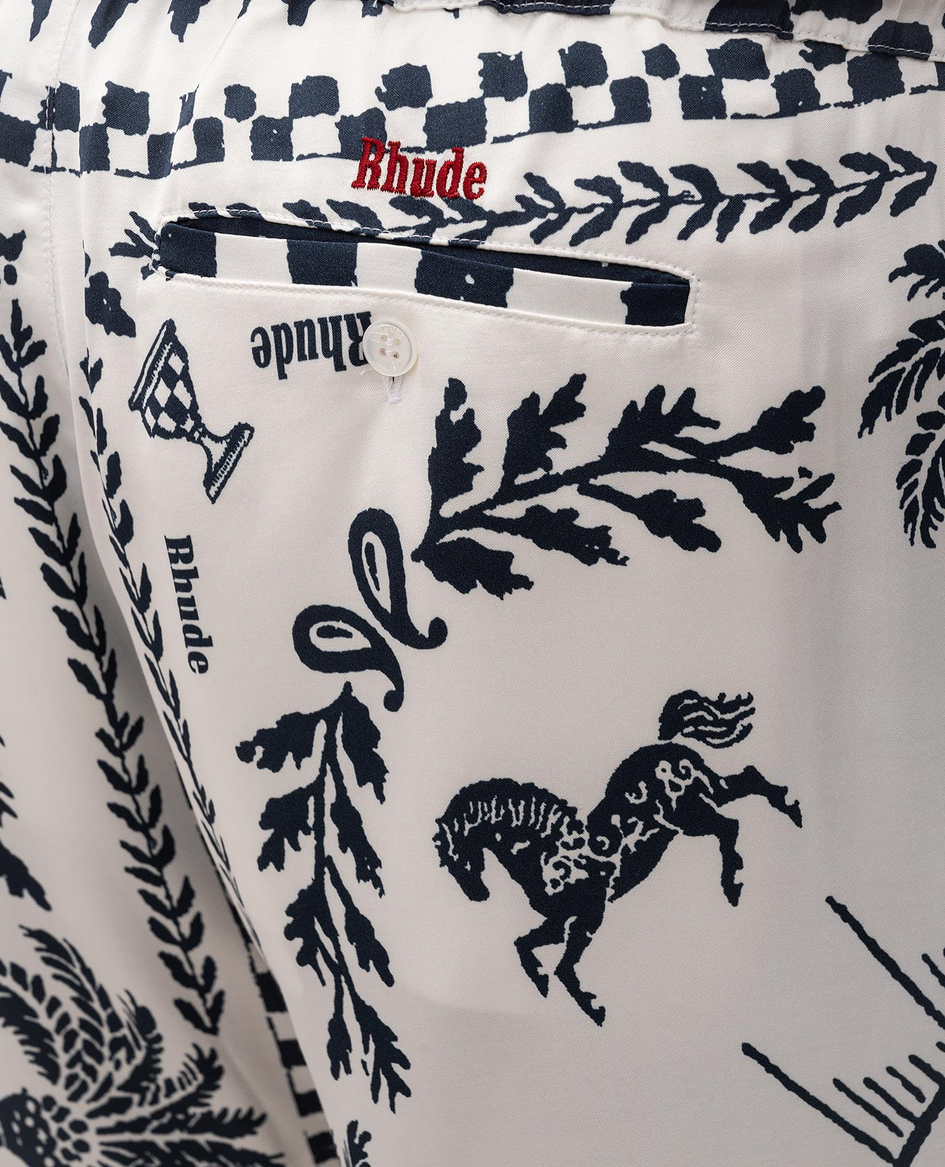 White shorts with print Rhude 5