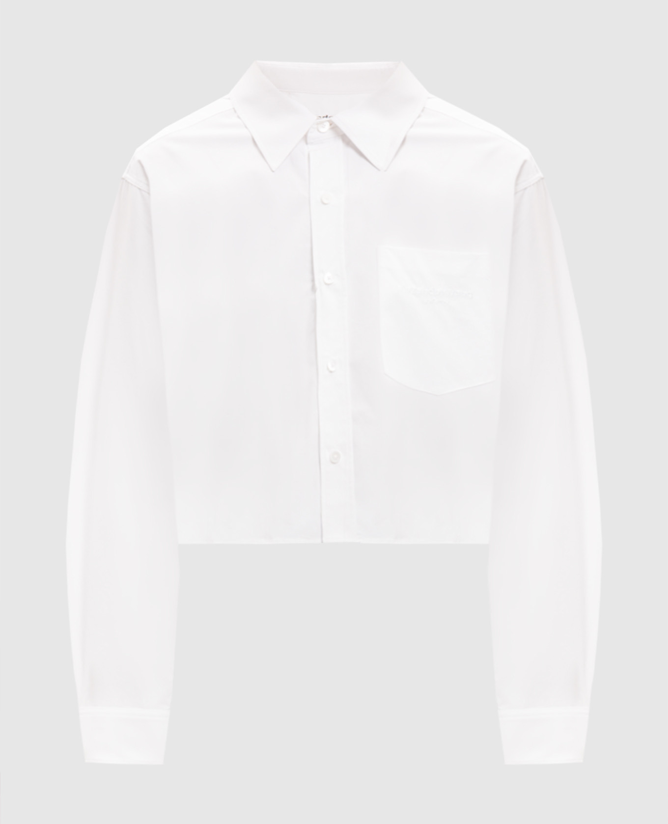 White shirt with logo embroidery