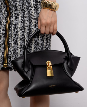 Balmain Black leather Pulse Day bag HN1DA067LTEX