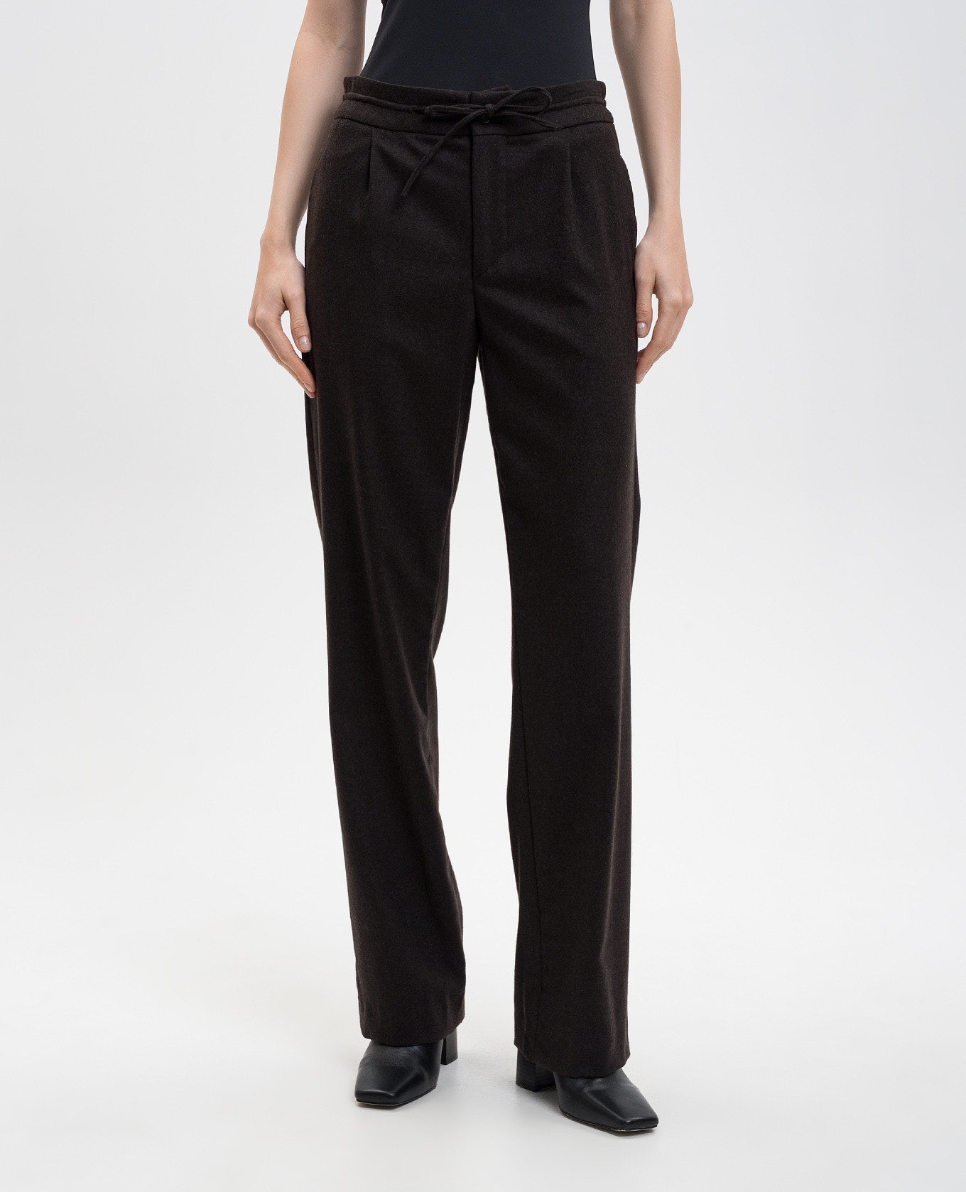 

Brown wool trousers HARLEM Loulou de Saison