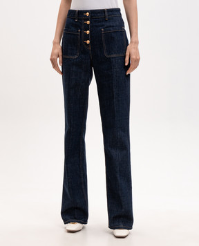 Valentino Blue jeans with logo patch 9B3DD23LAER