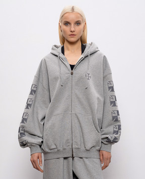 Vetements Grey sports jacket with branded print ME76ZU180G