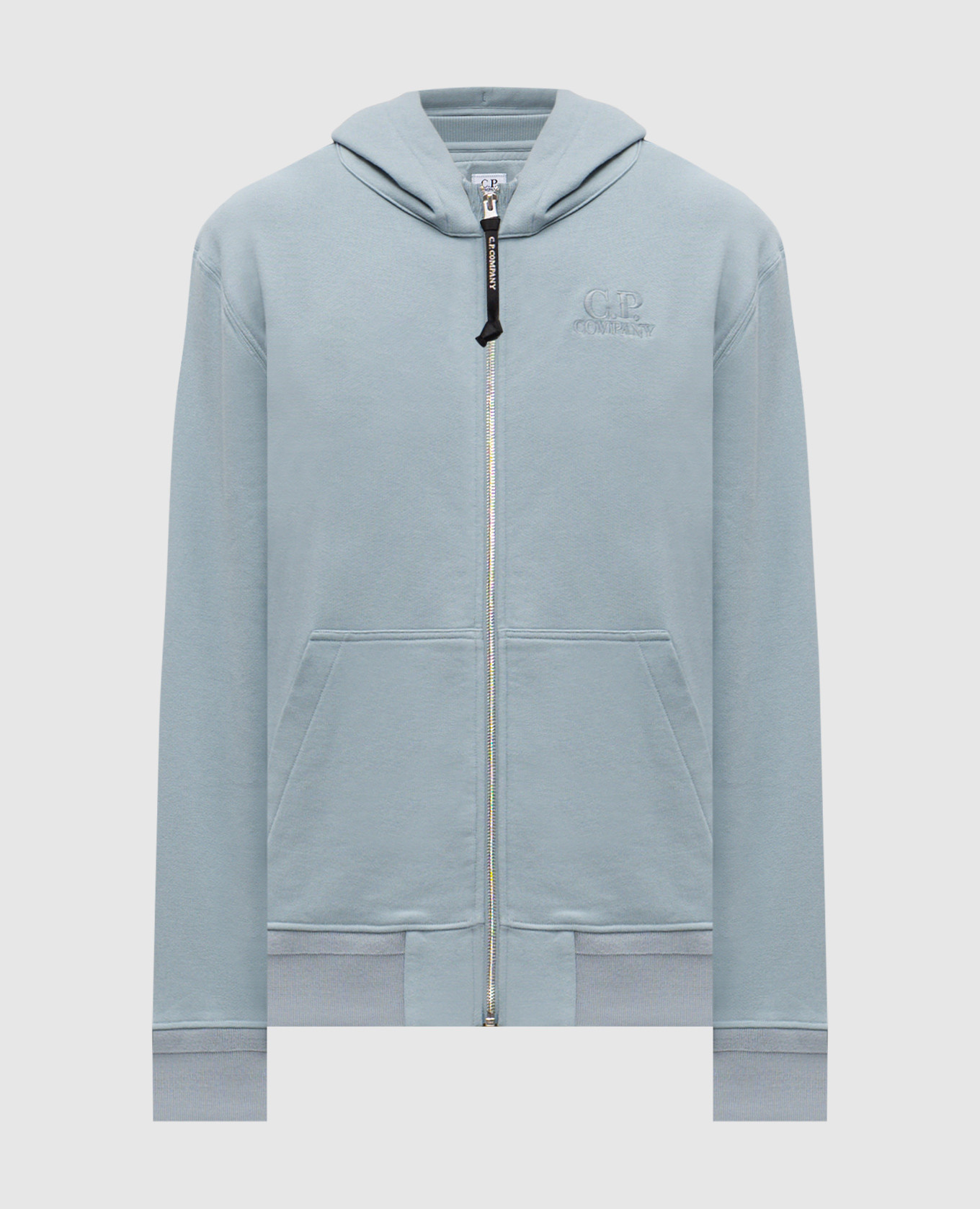 Blue sports jacket with logo embroidery