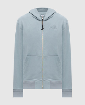 C.P. Company Blue sports jacket with logo embroidery MSS025A005086W