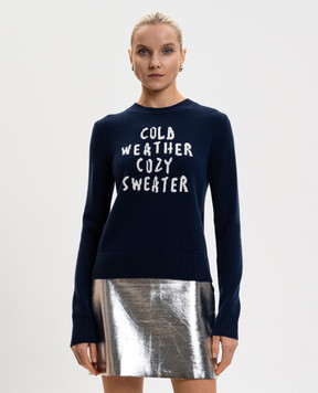 Max & Co Blue FONTANA wool and cashmere sweater MCLFONTANA