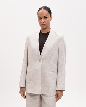 JOSEPH Grey Ferula jacket with linen JF009857