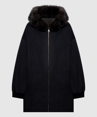 Reversible sable fur jacket