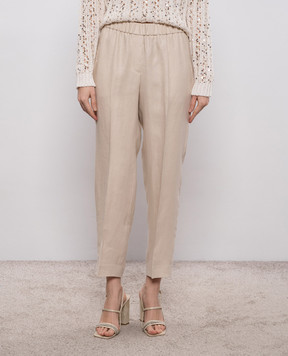 Peserico Beige linen pants P0417802606