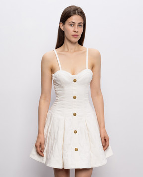 Balmain Ivory bustier dress HF1R2601DG14