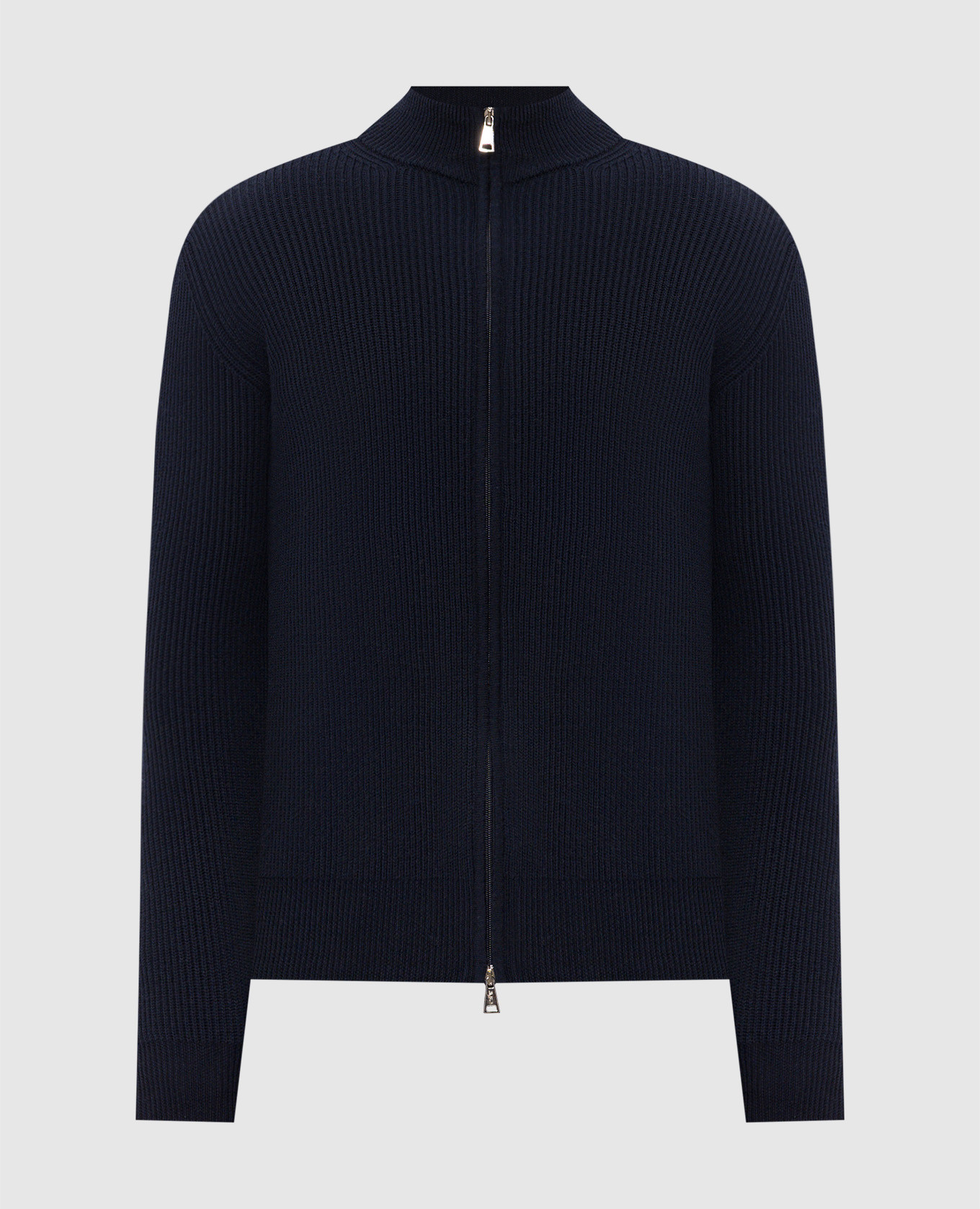 Blue merino wool cardigan