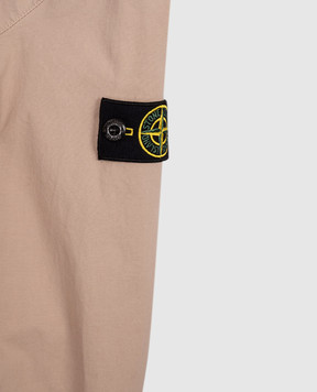 Stone Island Children's beige bomber jacket with logo L1S164100005S000114