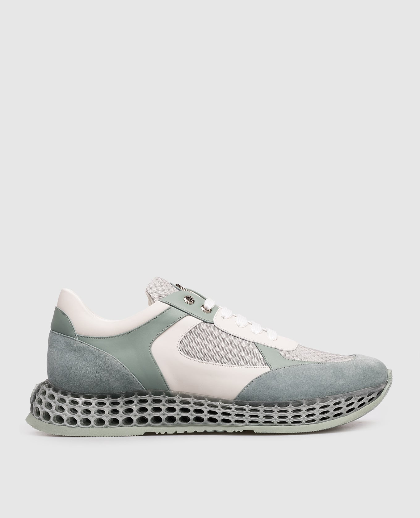 

Green combination sneakers with emblem Stefano Ricci