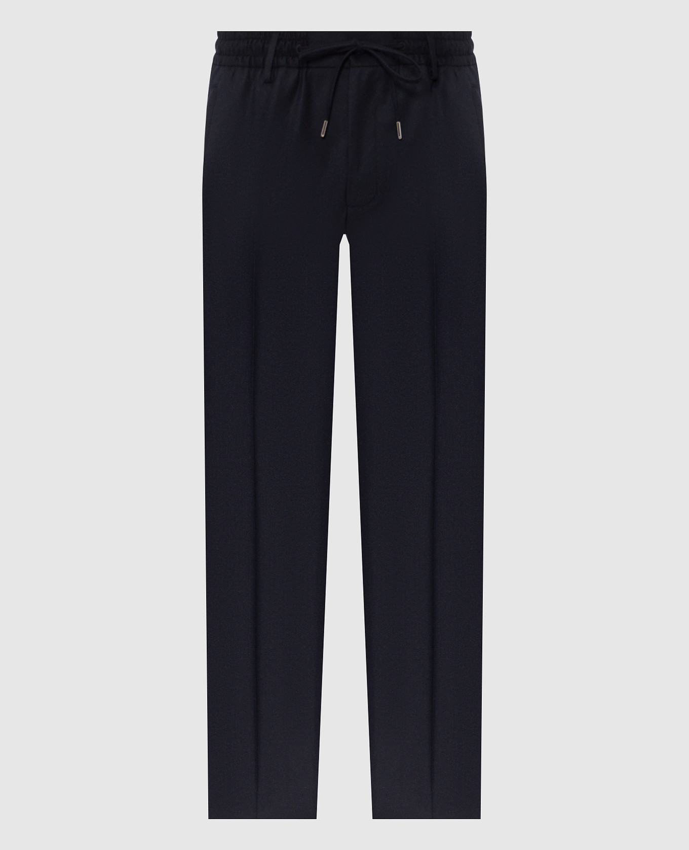 Blue wool and cashmere pants