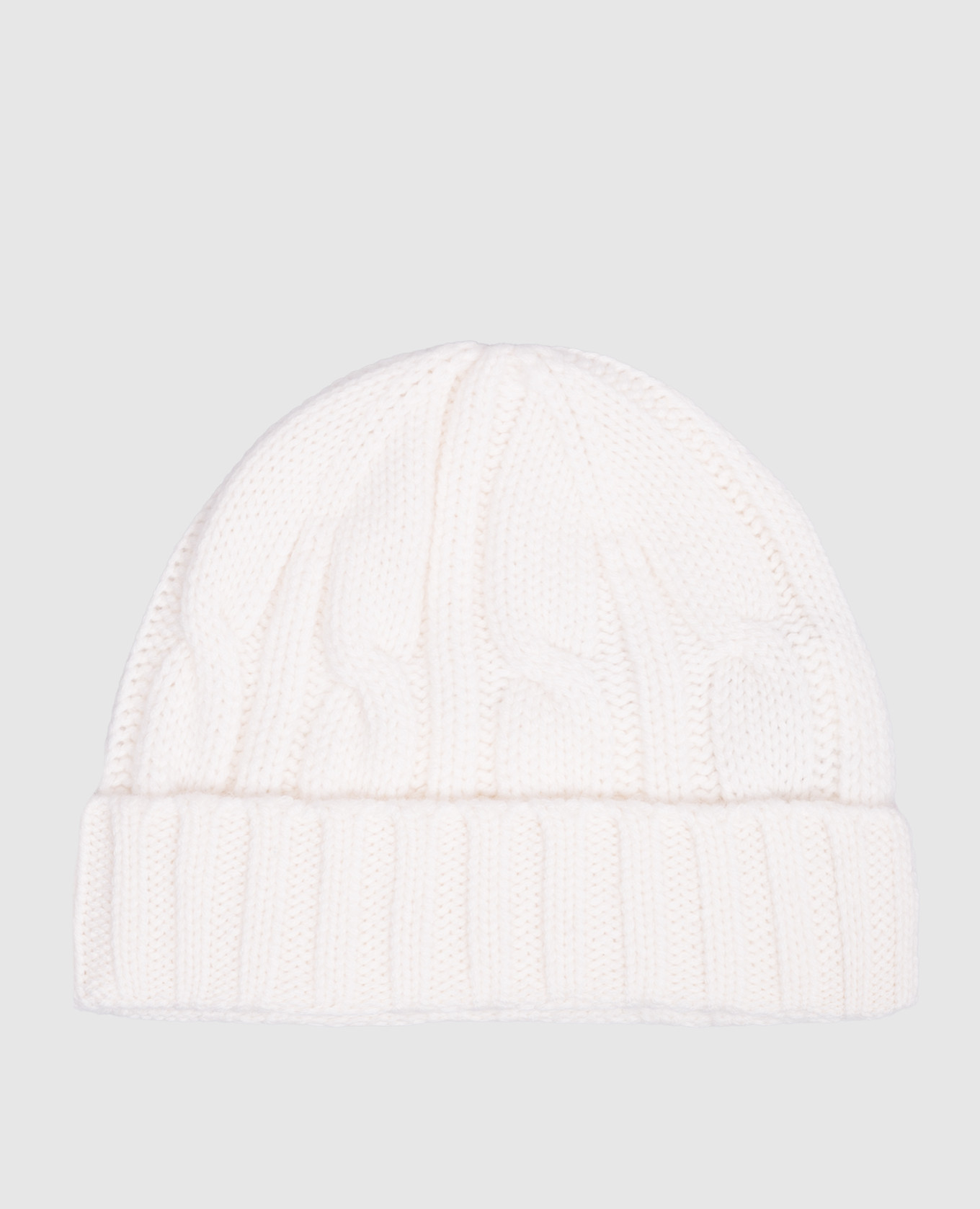 Ivory cashmere hat
