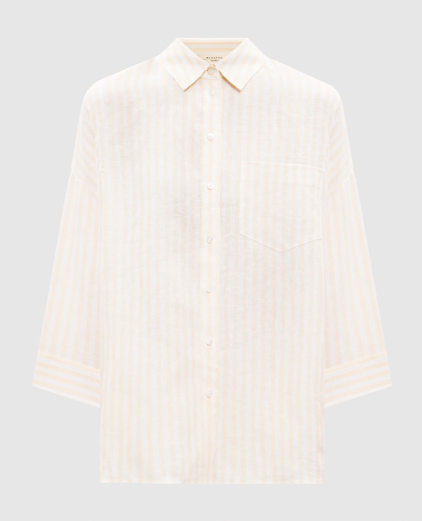Yellow PANETTO striped linen shirt
