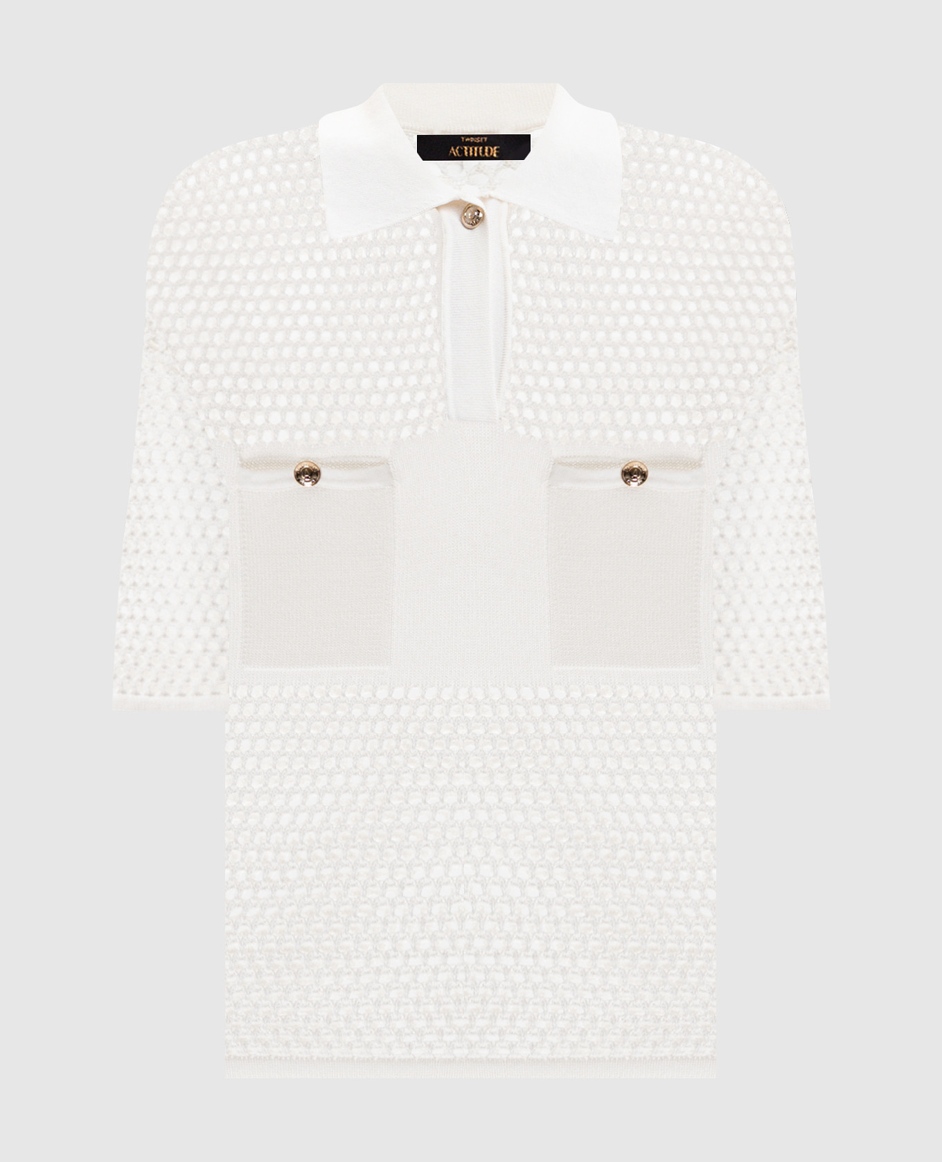 

White openwork polo Twinset