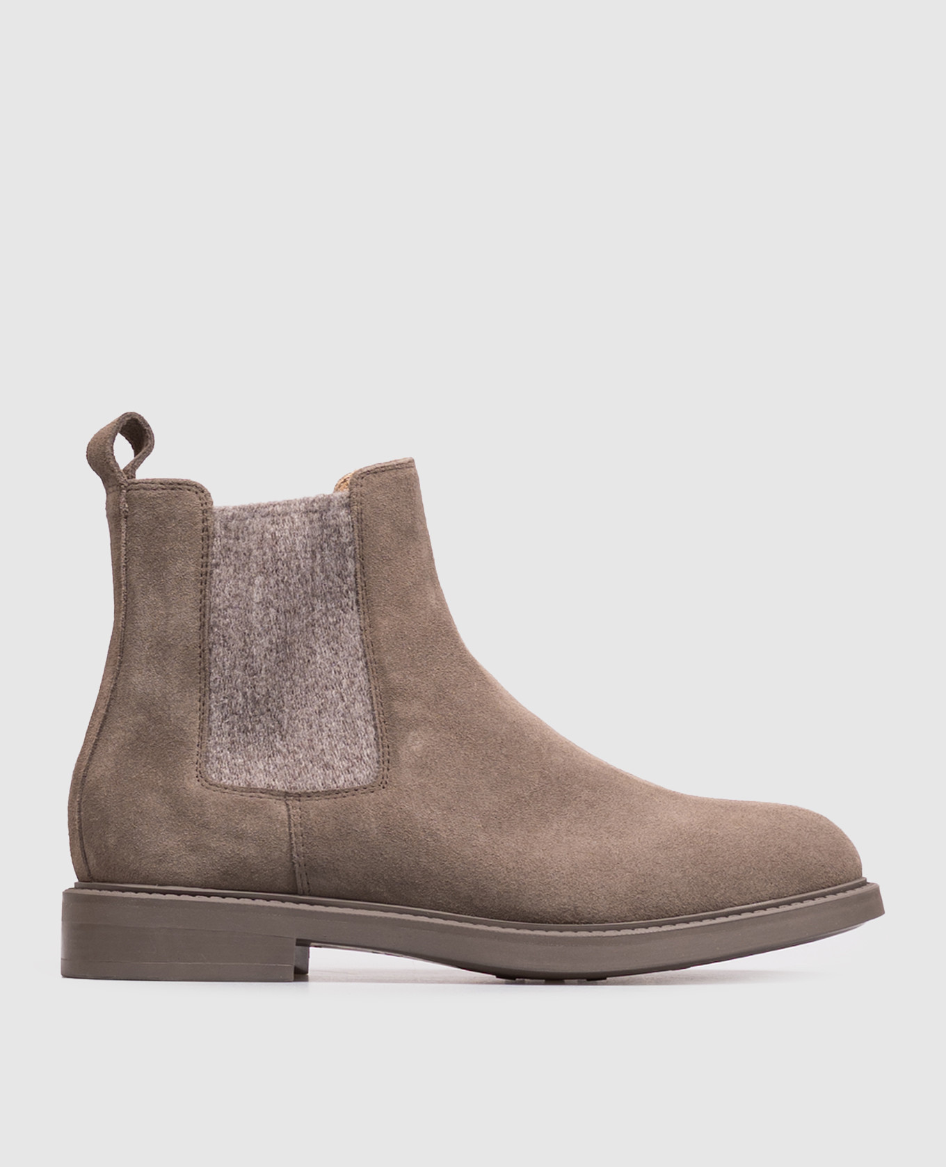Brown suede chelsea boots
