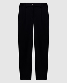 Marco Pescarolo Black wool pants Zeza ZEZAD53Y19
