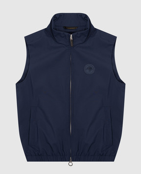 Stefano Ricci Children's blue vest with emblem Y6J4100020PL001HSACJ6
