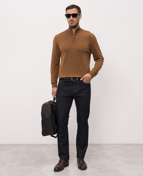 Canali Brown wool jumper MK01149C0015