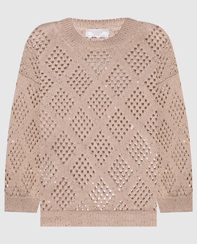 Peserico Brown sequined jumper S99130F0509110