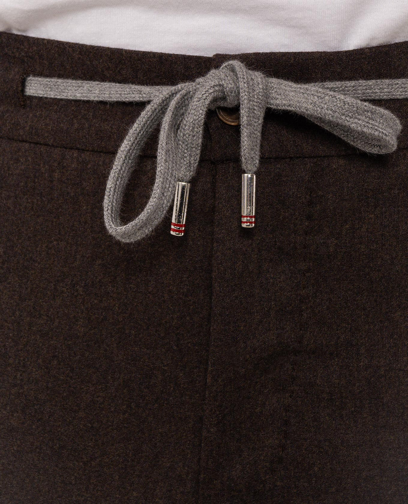 Brown wool and cashmere trousers with lapels Marco Pescarolo 5