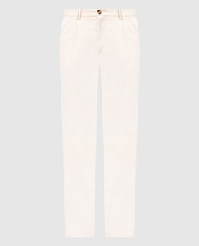 Brunello Cucinelli Ivory linen pants MP544H0690