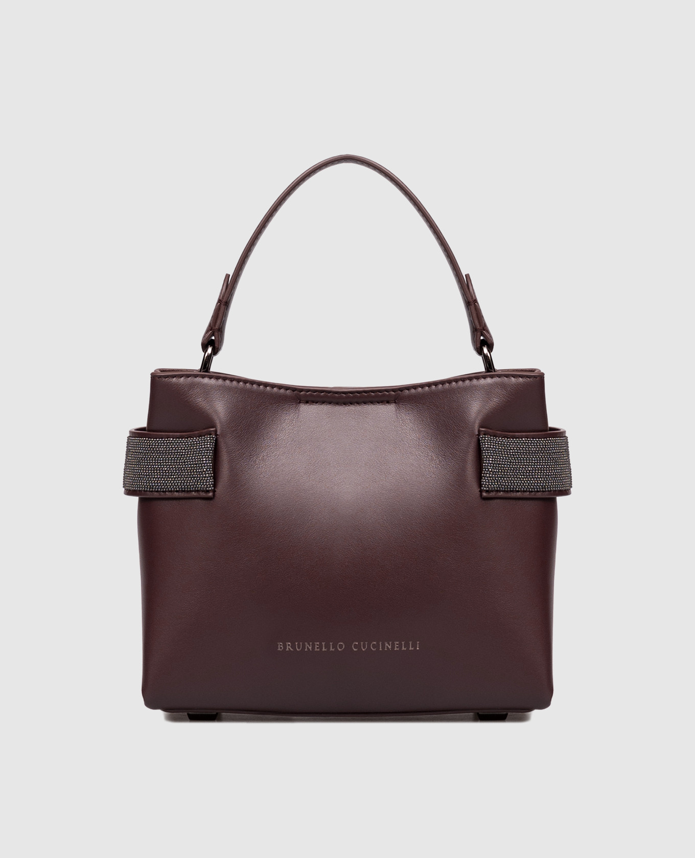 

Burgundy leather bag Essence Brunello Cucinelli