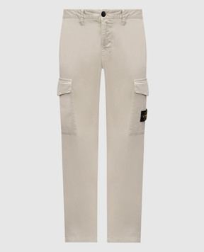 Stone Island Gray cargo pants with patch L1S153100023S0012