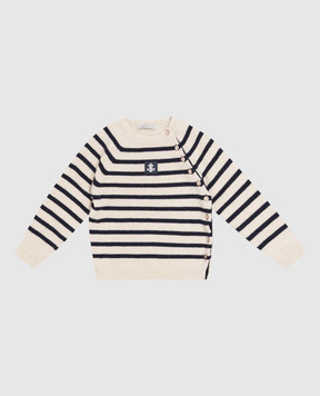 Dolce&Gabbana Children's striped wool sweater L1KWK0JDVNM