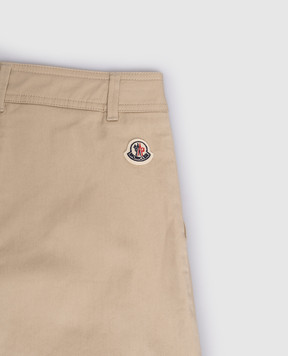 Moncler ENFANT Children's beige pants with logo L19542A00003598QH810