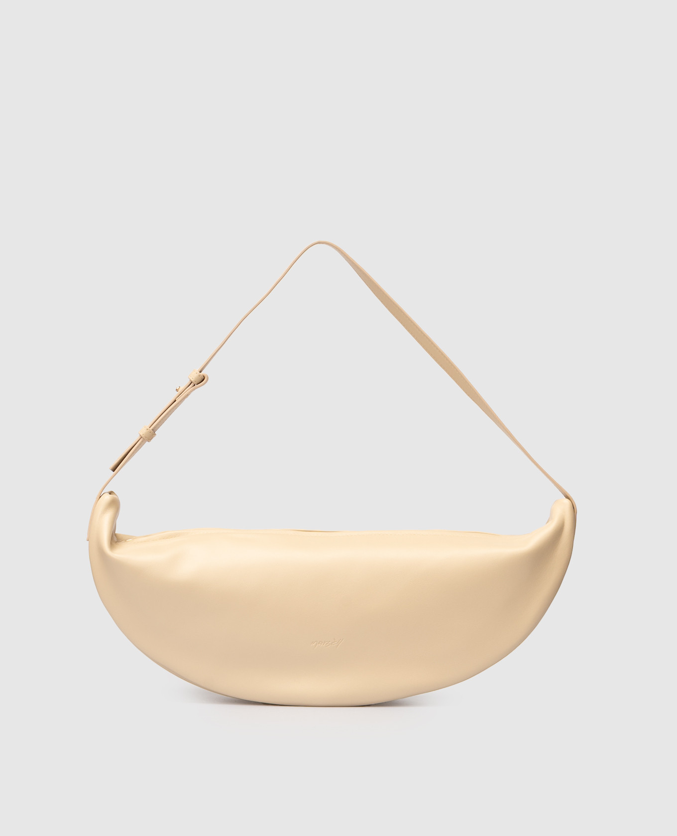 

Volta Sand Beige Leather Hobo Bag Marsell