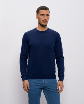 Stefano Ricci Blue longsleeve made of wool, cashmere and silk W505506G01W26150