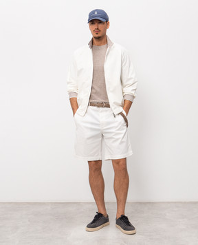 Brunello Cucinelli Ivory cotton shorts M289LU0010